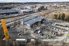 ilmakuvaus, abc, tiiriö, aurinkopaneeli, bensa-asema, Kuvassa ABC Tiiriö