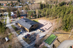 parola, ilmakuvaus, koulurakennus, yläaste, opetustila, yhteiskoulu, koulutie, myllytie, yläaste, kampusKuvassa Parolan yhteiskoulu